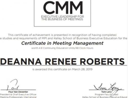 Deanna Roberts completes MPI Certificate!